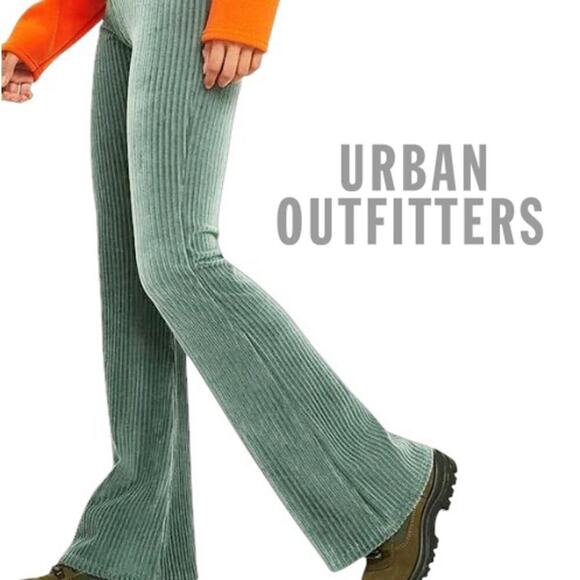 Urban Outfitters Green Wide Leg Pants - Picture 1 of 13